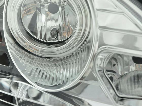 Scheinwerfer Set Daylight LED TFL-Optik Mercedes S-Klasse W220 Bj. 02-05 chrom