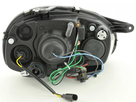 Scheinwerfer Set Daylight LED TFL-Optik Opel Corsa B Bj. 94-00 chrom