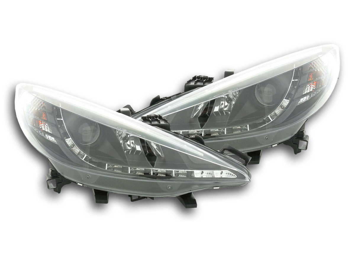 Scheinwerfer Set Daylight LED TFL-Optik Peugeot 207  06- schwarz