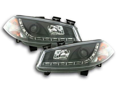 Scheinwerfer Set Daylight LED TFL-Optik Renault Megane 2 3/5-trg. Bj. 03-06 schwarz