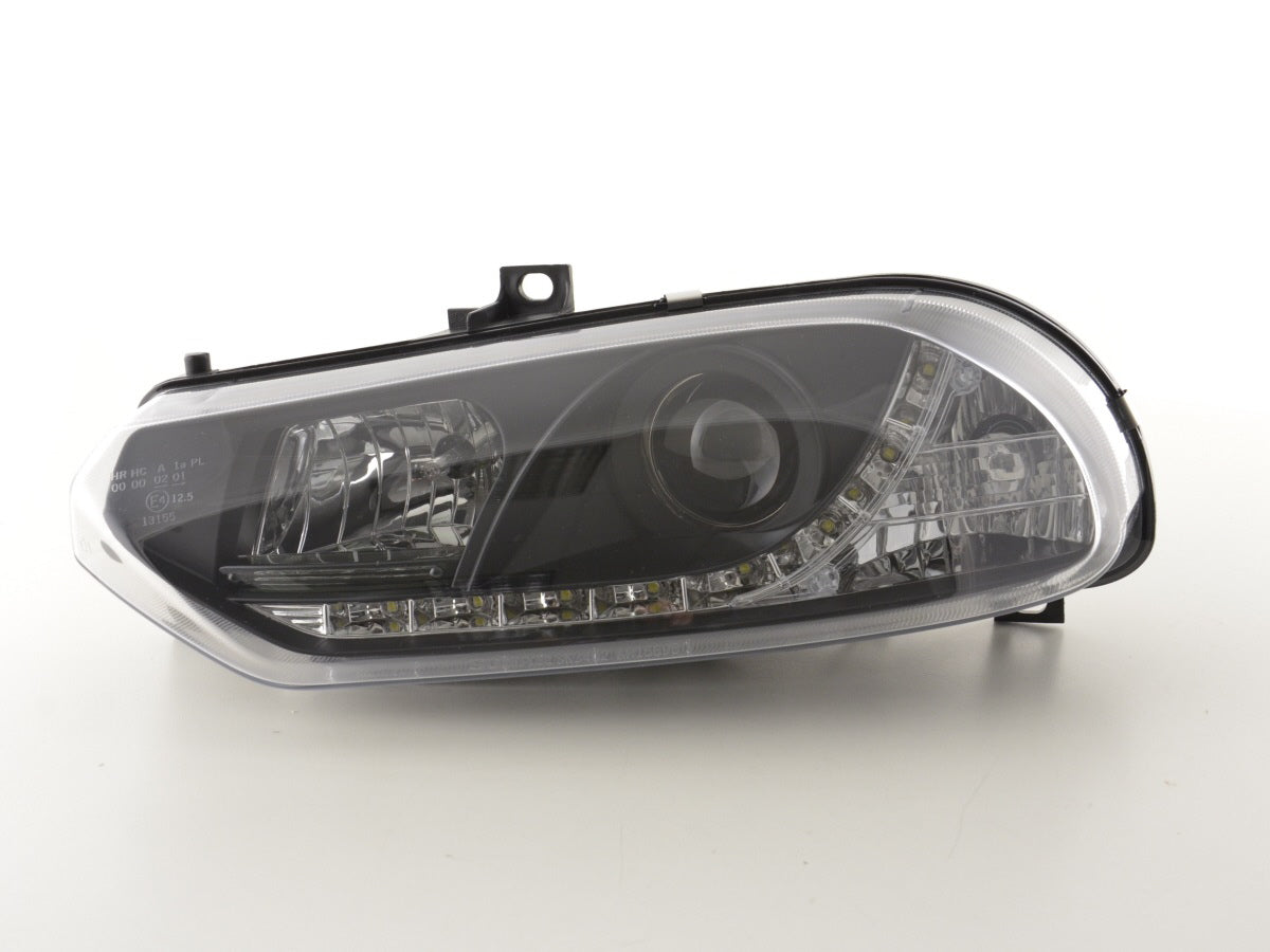 Scheinwerfer Set Daylight LED TFL-Optik Alfa Romeo 156 Typ 932 Bj. 98-02 schwarz