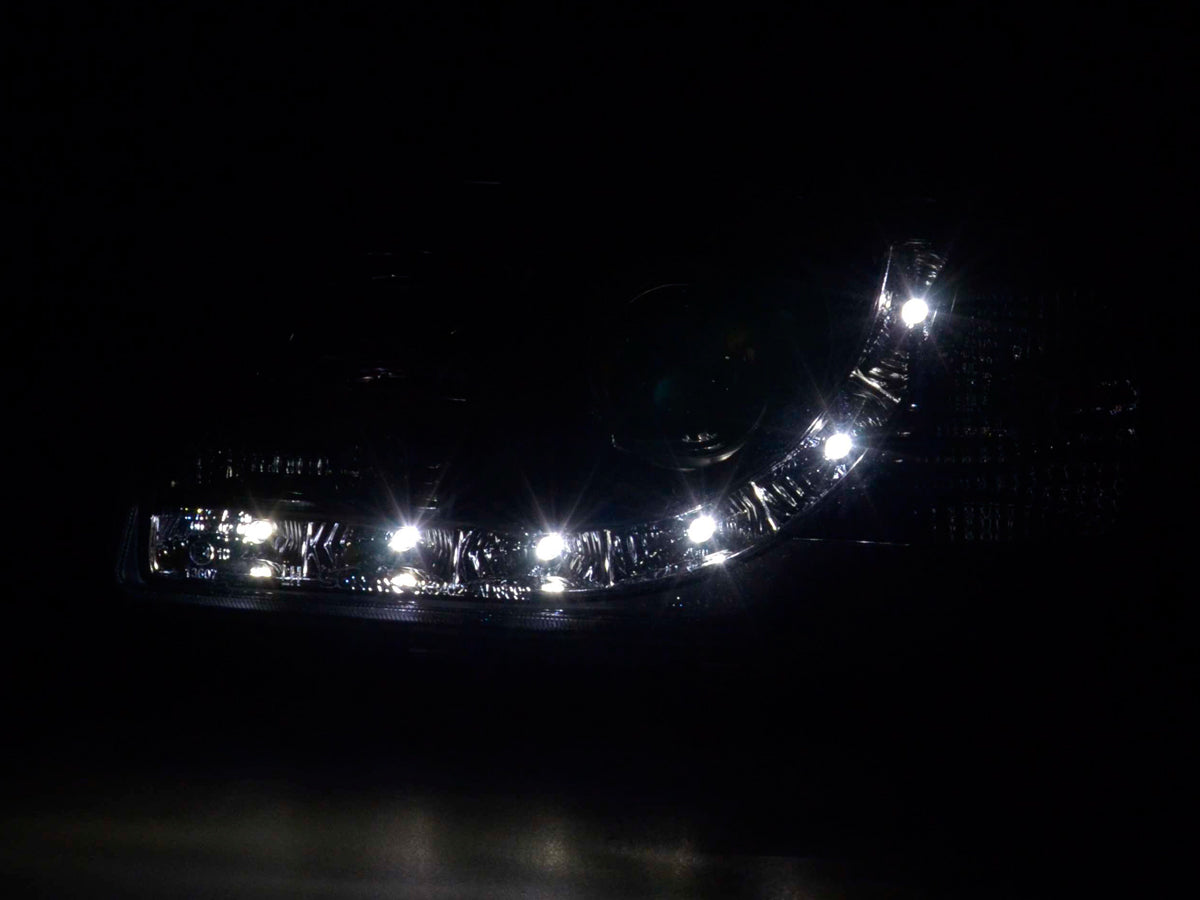 Scheinwerfer Set Daylight LED TFL-Optik Audi 80 Typ B4 Bj. 91-94 schwarz