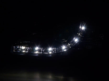 Scheinwerfer Set Daylight LED TFL-Optik Audi 80 Typ B4 Bj. 91-94 schwarz
