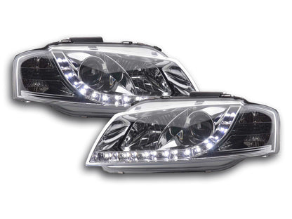 Scheinwerfer Set Daylight LED TFL-Optik Audi A3 8P/8PA Bj. 03-07 chrom