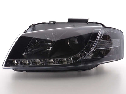 Scheinwerfer Set Daylight LED TFL-Optik Audi A3 8P/8PA Bj. 03-07 schwarz