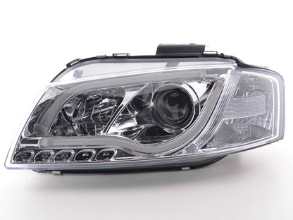 Scheinwerfer Set Daylight LED TFL-Optik Audi A3 8P/8PA Bj. 03-08 chrom