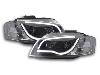 Scheinwerfer Set Daylight LED TFL-Optik Audi A3 Typ 8P/8PA Bj. 03-08 schwarz