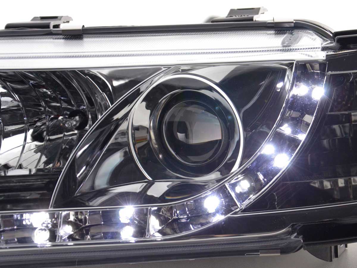 Scheinwerfer Set Daylight LED TFL-Optik Audi A3 Typ 8L Bj. 96-00 chrom
