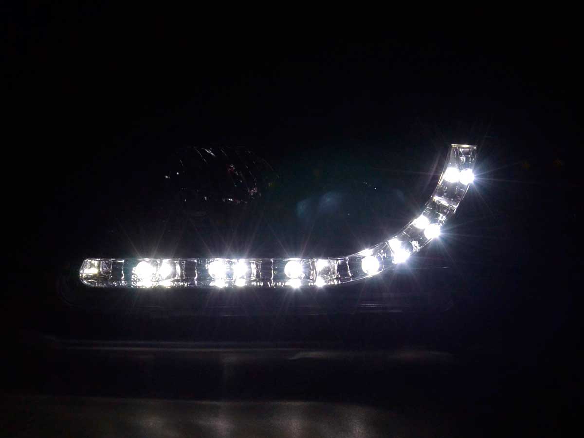Scheinwerfer Set Daylight LED TFL-Optik Audi A3 8L Bj. 96-00 schwarz