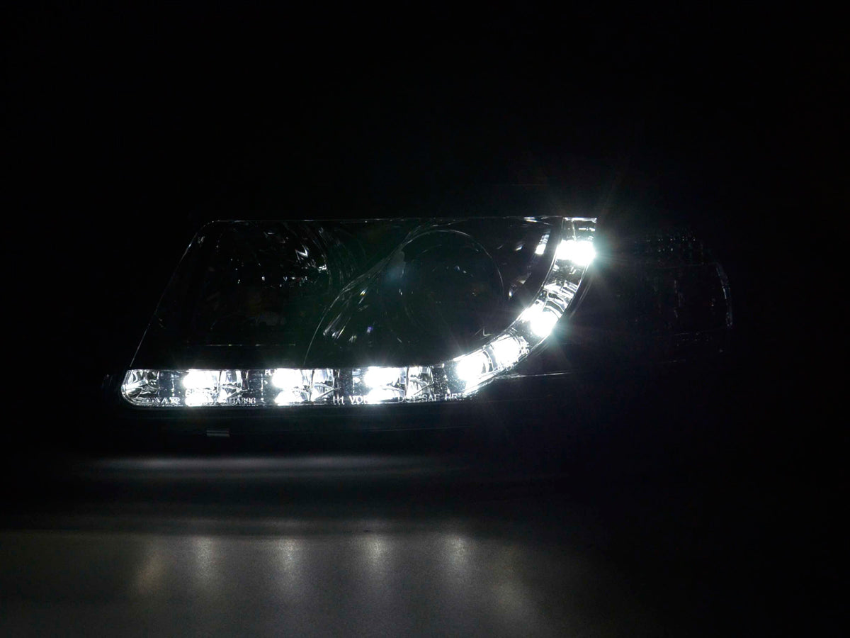 Scheinwerfer Set Daylight LED Tagfahrlicht Audi A3 Typ 8L Bj. 96-00 chrom