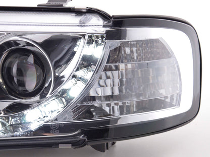 Scheinwerfer Set Daylight LED Tagfahrlicht Audi A3 Typ 8L Bj. 96-00 chrom