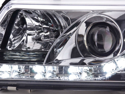 Scheinwerfer Set Daylight LED Tagfahrlicht Audi A3 Typ 8L Bj. 96-00 chrom