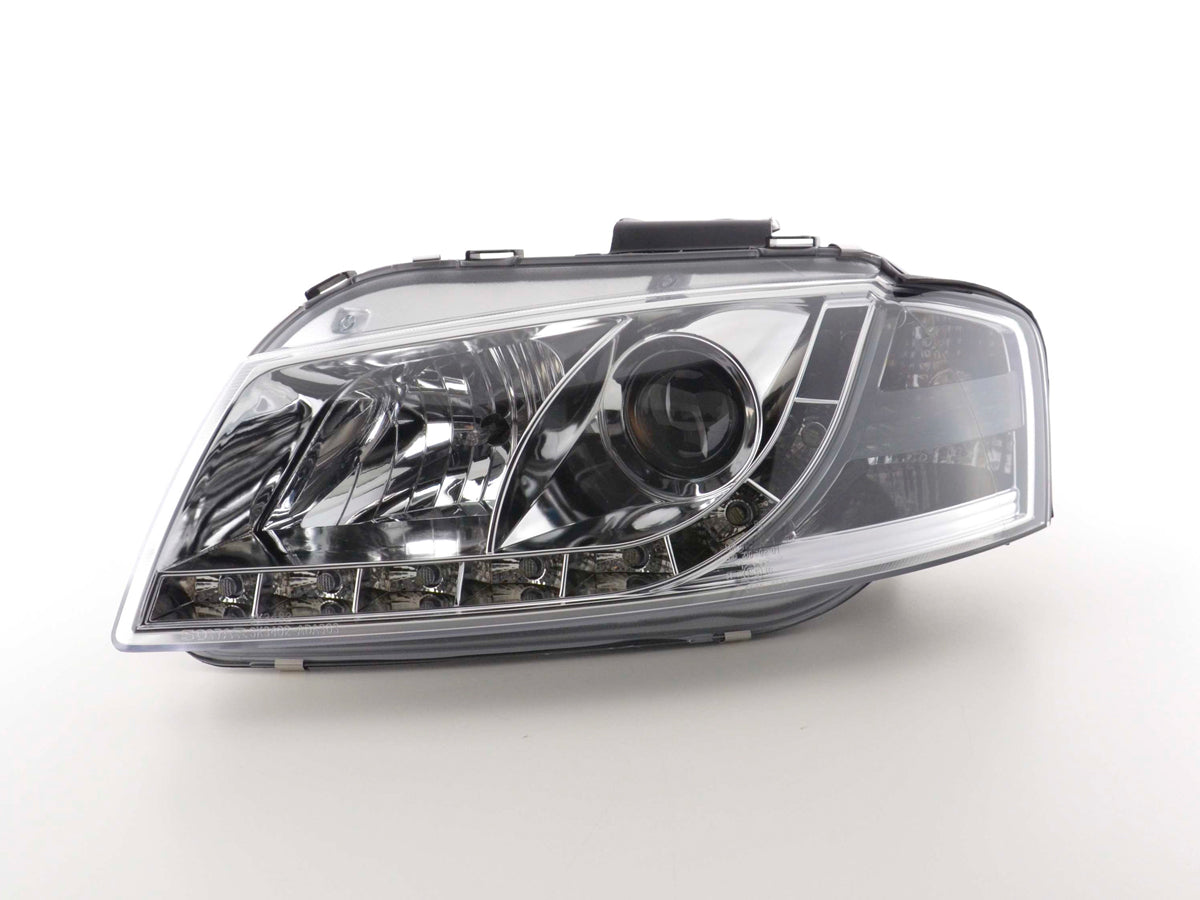 Scheinwerfer Set Daylight LED Tagfahrlicht Audi A3 Typ 8P Bj. 03-08 chrom