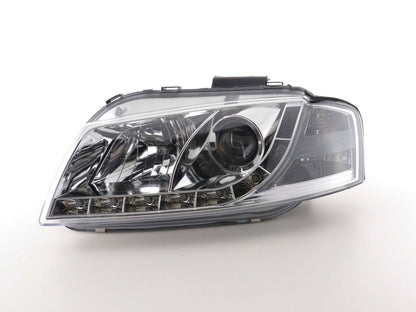 Scheinwerfer Set Daylight LED Tagfahrlicht Audi A3 Typ 8P Bj. 03-08 chrom