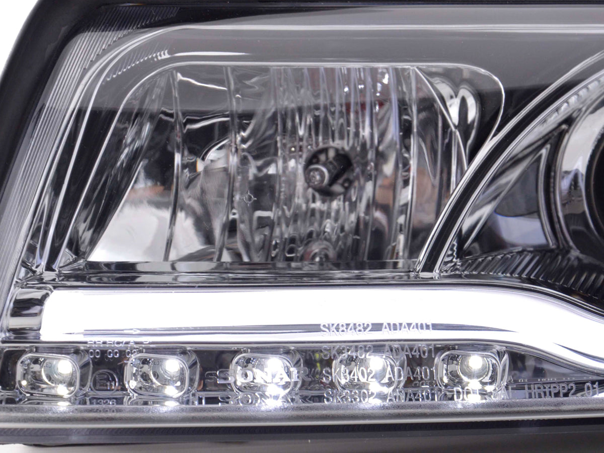 Scheinwerfer Set Daylight LED TFL-Optik Audi A4 B6 8E Bj. 01-04 chrom