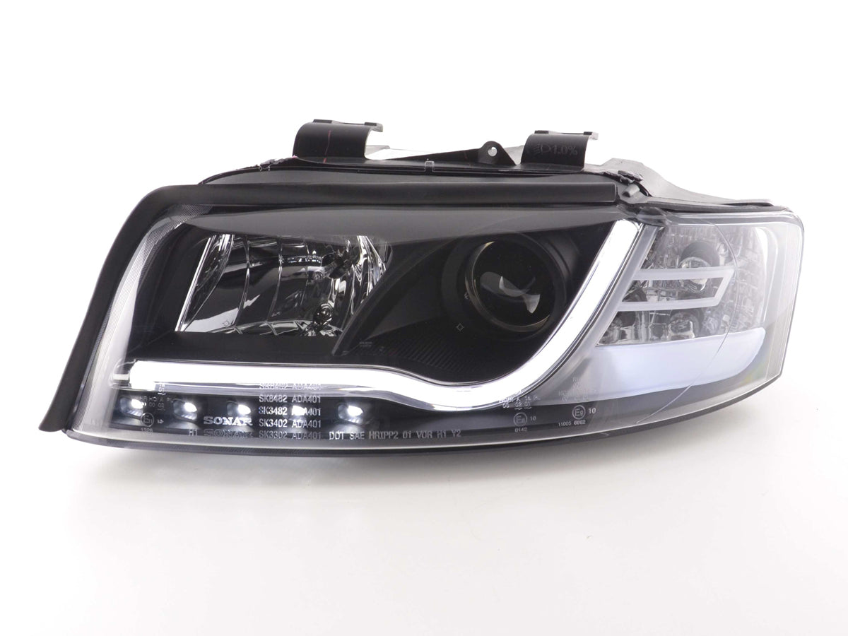 Scheinwerfer Set Daylight LED Tagfahrlicht Audi A4 Typ 8E Bj. 01-04 schwarz