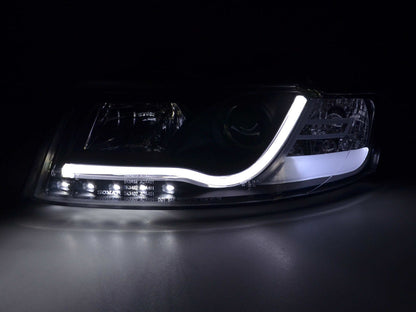Scheinwerfer Set Daylight LED Tagfahrlicht Audi A4 Typ 8E Bj. 01-04 schwarz