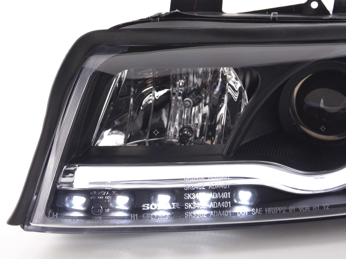 Scheinwerfer Set Daylight LED Tagfahrlicht Audi A4 Typ 8E Bj. 01-04 schwarz
