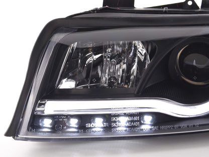 Scheinwerfer Set Daylight LED Tagfahrlicht Audi A4 Typ 8E Bj. 01-04 schwarz