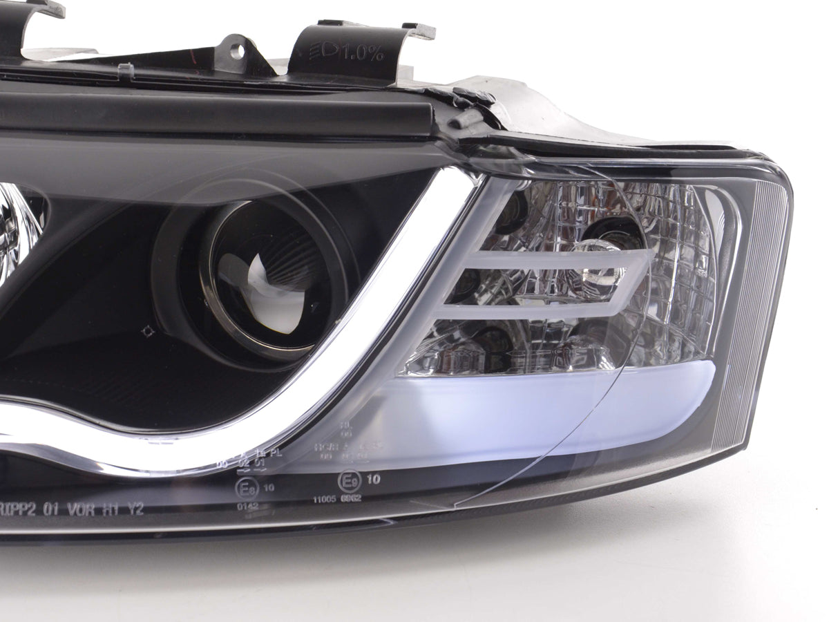 Scheinwerfer Set Daylight LED Tagfahrlicht Audi A4 Typ 8E Bj. 01-04 schwarz