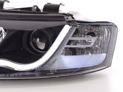 Scheinwerfer Set Daylight LED Tagfahrlicht Audi A4 Typ 8E Bj. 01-04 schwarz