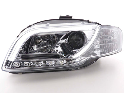 Scheinwerfer Set Daylight LED TFL-Optik Audi A4 Typ 8E Bj. 04-08 chrom