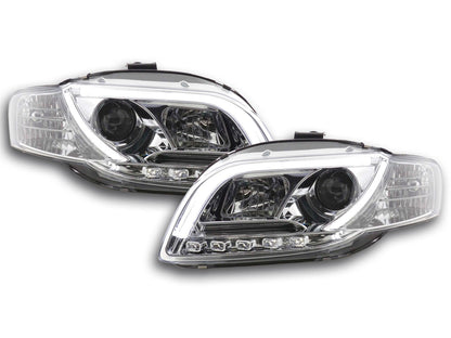 Scheinwerfer Set Daylight LED TFL-Optik Audi A4 Typ 8E Bj. 04-08 chrom