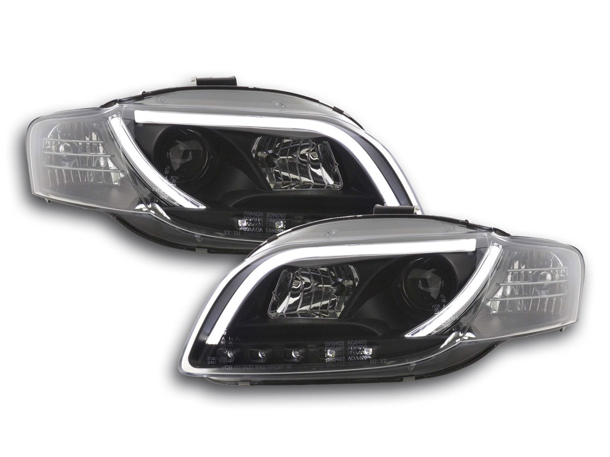 Scheinwerfer Set Daylight LED TFL-Optik Audi A4 Typ 8E Bj. 04-08 schwarz
