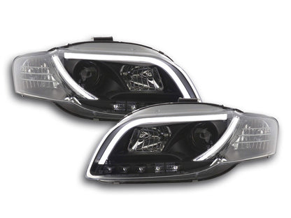 Scheinwerfer Set Daylight LED TFL-Optik Audi A4 Typ 8E Bj. 04-08 schwarz