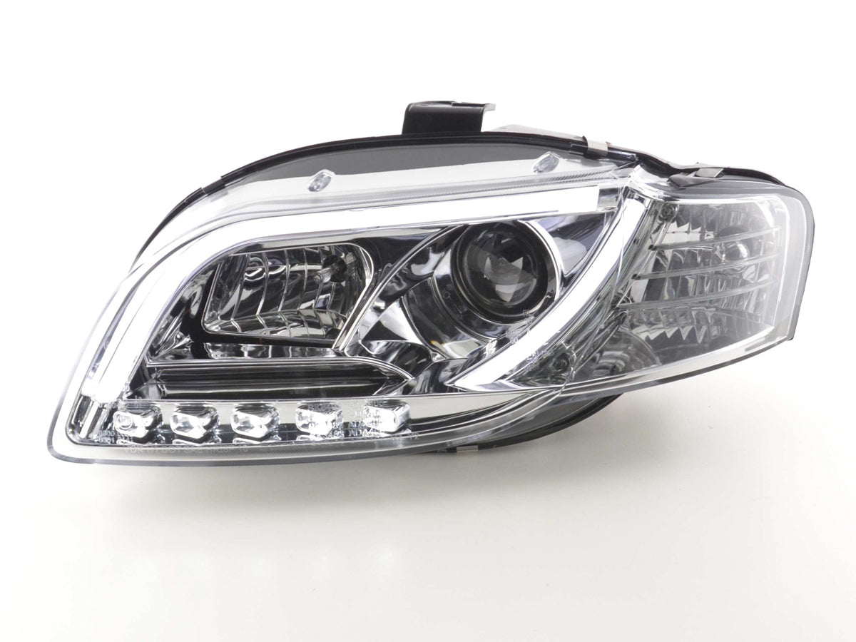Scheinwerfer Set Daylight LED Tagfahrlicht Audi A4 Typ 8E Bj. 04-08 chrom