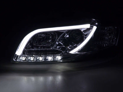 Scheinwerfer Set Daylight LED Tagfahrlicht Audi A4 Typ 8E Bj. 04-08 chrom