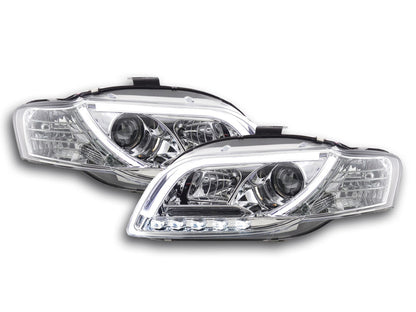 Scheinwerfer Set Daylight LED Tagfahrlicht Audi A4 B7 8E Bj. 04-08 chrom