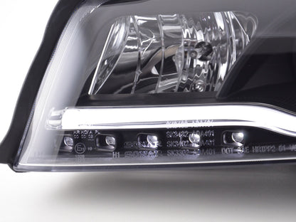 Scheinwerfer Set Daylight LED TFL-Optik Audi A4 Typ 8E Bj. 01-04 schwarz für Rechtslenker