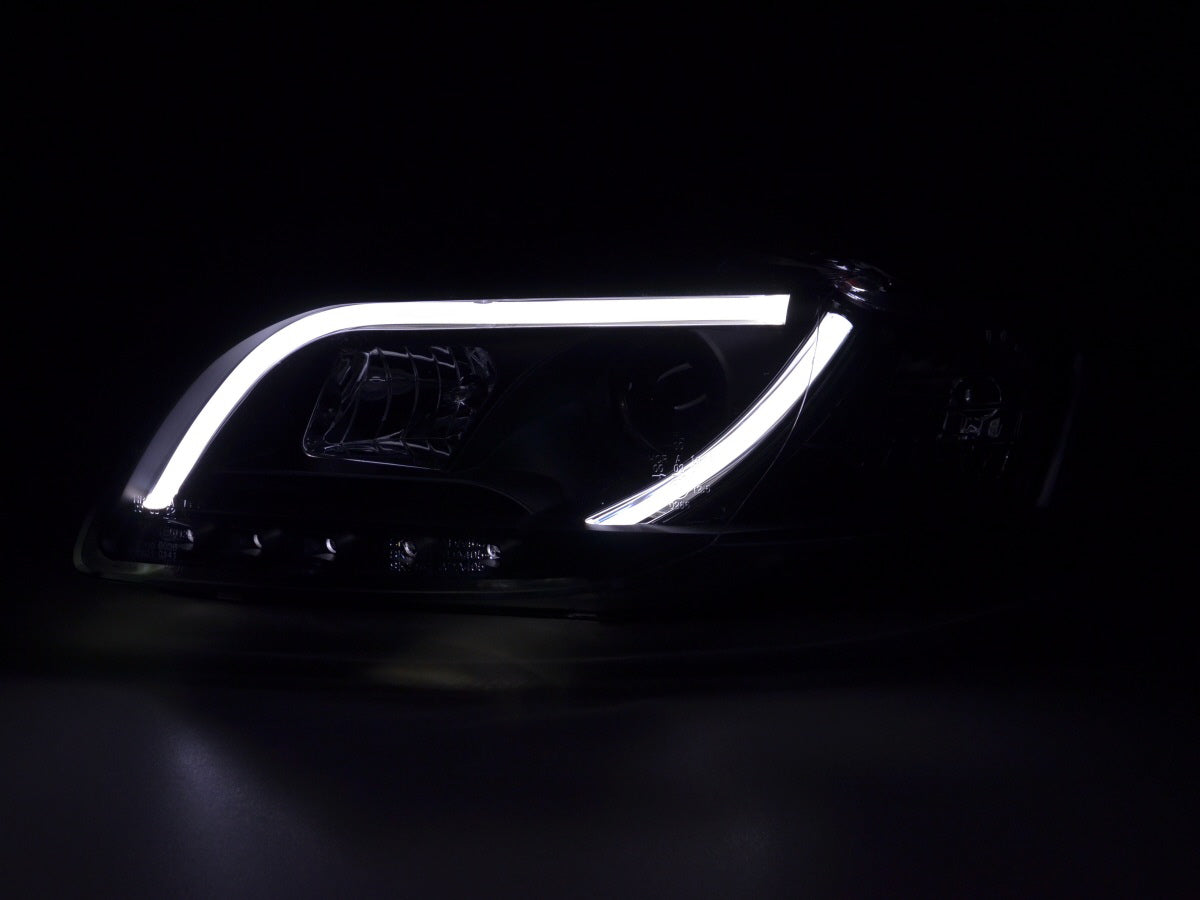 Scheinwerfer Set Daylight LED TFL-Optik Audi A4 Typ 8E Bj. 04-08 schwarz für Rechtslenker