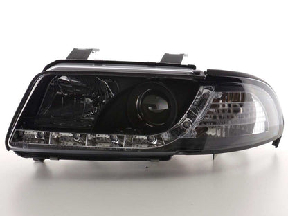 Scheinwerfer Set Daylight LED TFL-Optik Audi A4 Typ B5 Bj. 99-01 schwarz