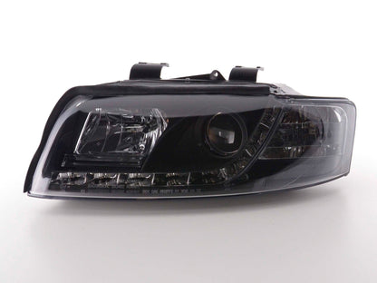 Scheinwerfer Set Daylight LED Tagfahrlicht Audi A4 Typ 8E Bj. 01-04 schwarz