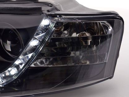 Scheinwerfer Set Daylight LED Tagfahrlicht Audi A4 Typ 8E Bj. 01-04 schwarz