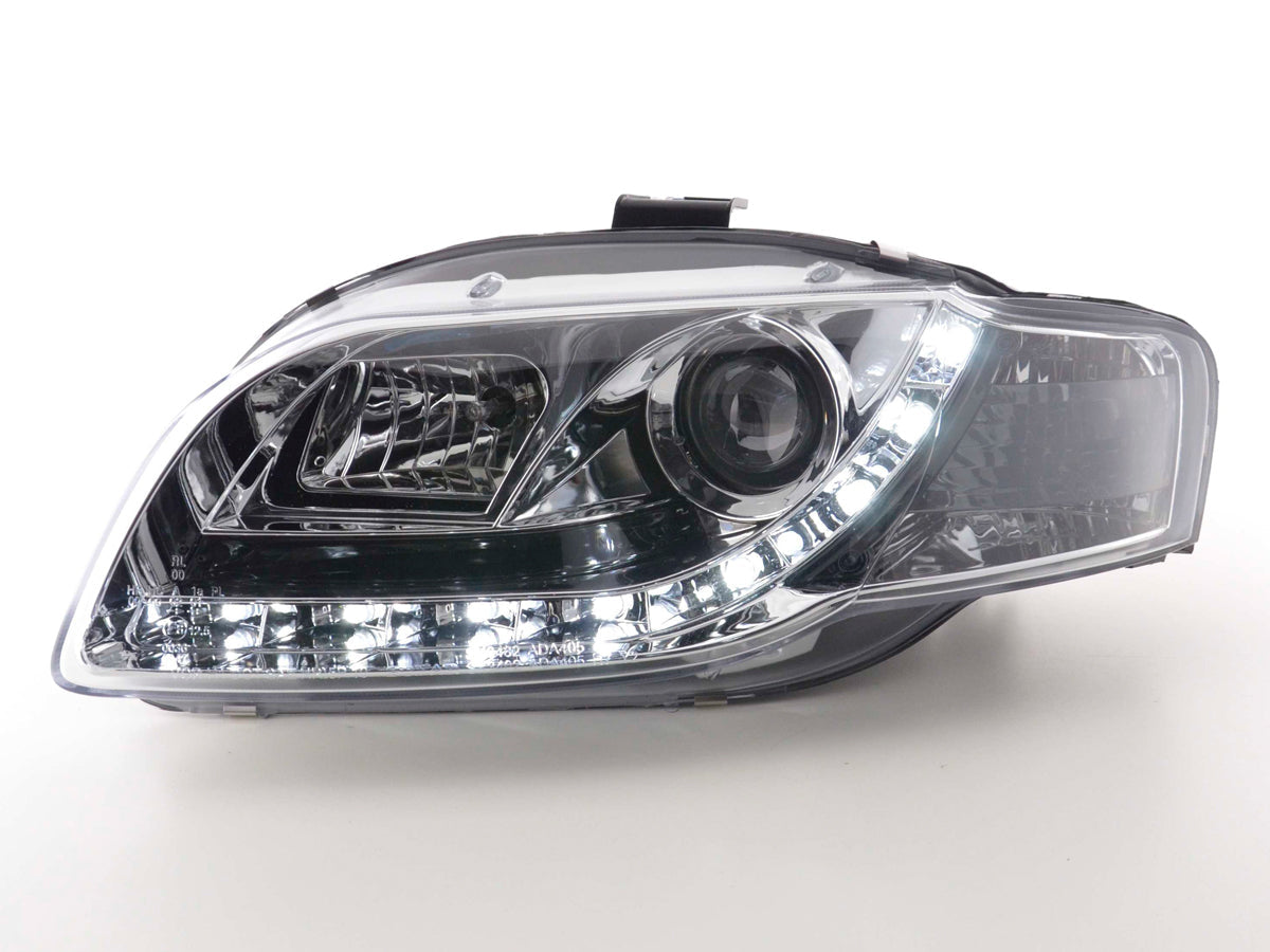 Scheinwerfer Set Daylight LED Tagfahrlicht Audi A4 Typ 8E Bj. 04-08 chrom