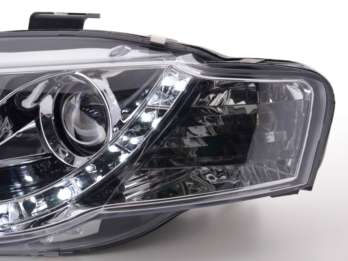 Scheinwerfer Set Daylight LED Tagfahrlicht Audi A4 Typ 8E Bj. 04-08 chrom