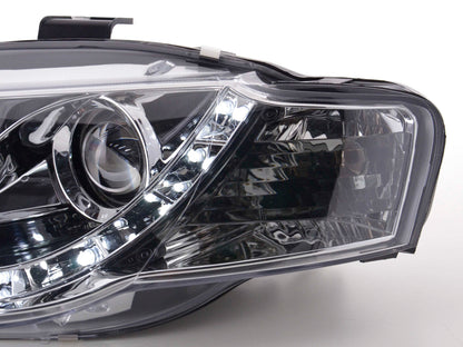 Scheinwerfer Set Daylight LED Tagfahrlicht Audi A4 Typ 8E Bj. 04-08 chrom