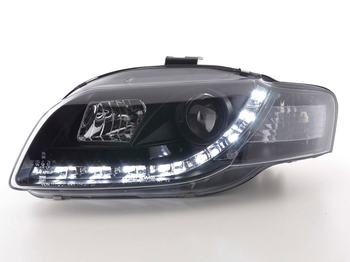 Scheinwerfer Set Daylight LED Tagfahrlicht Audi A4 Typ 8E Bj. 04-08 schwarz