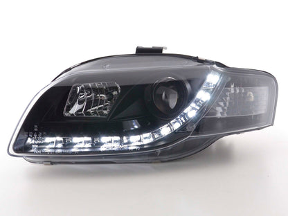 Scheinwerfer Set Daylight LED Tagfahrlicht Audi A4 Typ 8E Bj. 04-08 schwarz