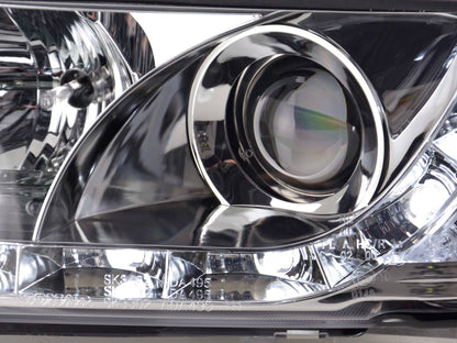 Scheinwerfer Set Daylight LED Tagfahrlicht Audi A4 B5 8D Bj. 94-99 chrom