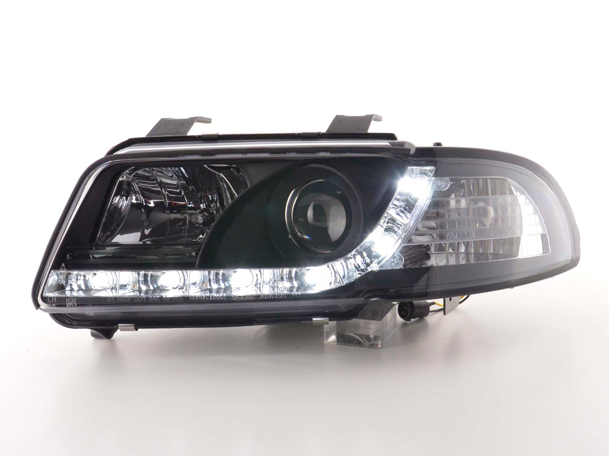 Scheinwerfer Set Daylight LED Tagfahrlicht Audi A4 B5 8D Bj. 94-99 schwarz