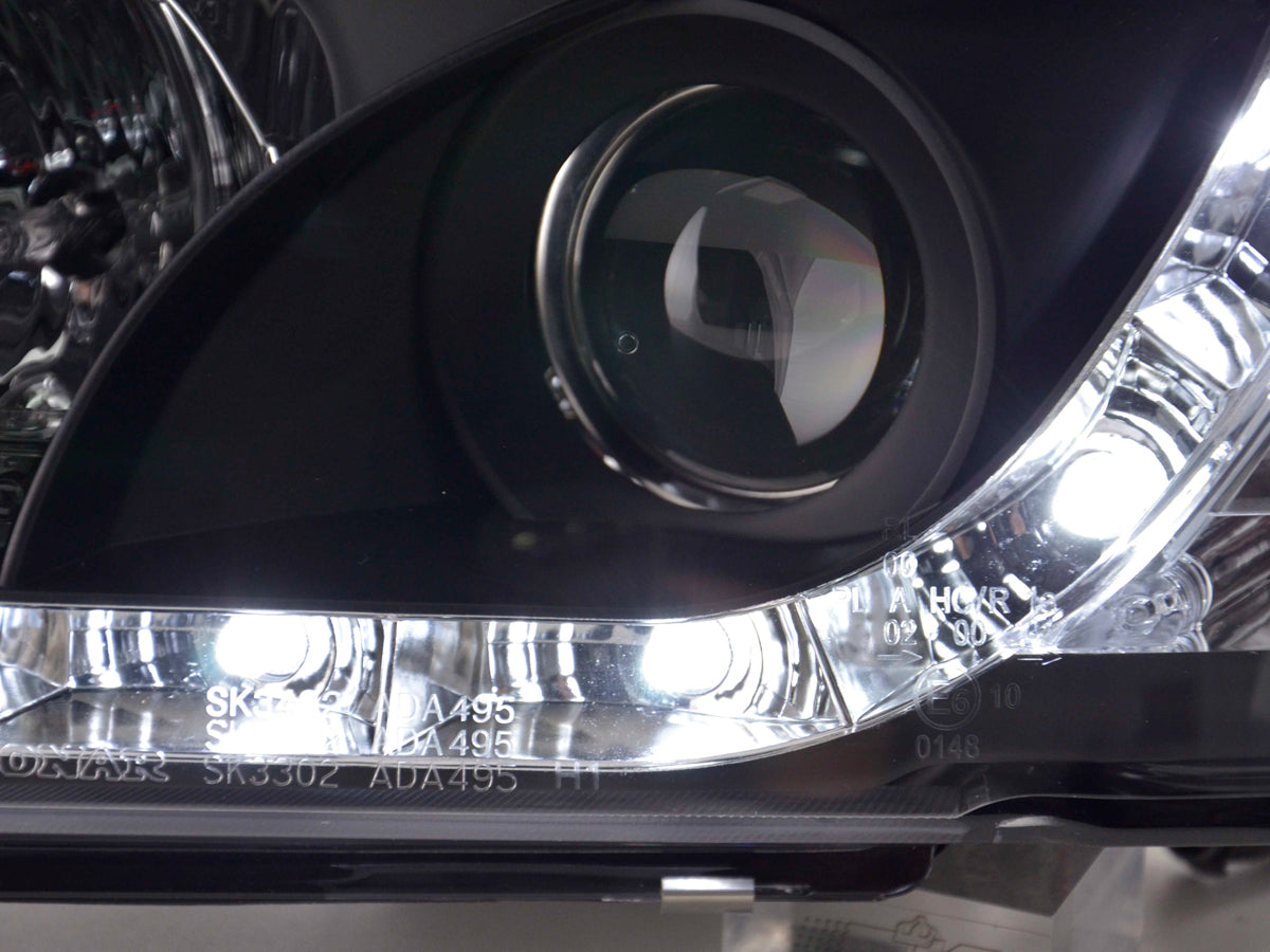 Scheinwerfer Set Daylight LED Tagfahrlicht Audi A4 B5 8D Bj. 94-99 schwarz