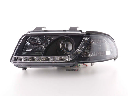 Scheinwerfer Set Daylight LED Tagfahrlicht Audi A4 B5 8D Bj. 99-01 chrom