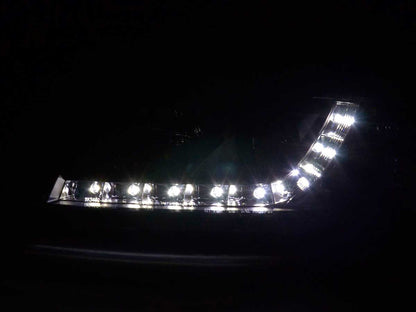 Scheinwerfer Set Daylight LED TFL-Optik Audi A6 Typ 4B Bj. 01-04 schwarz
