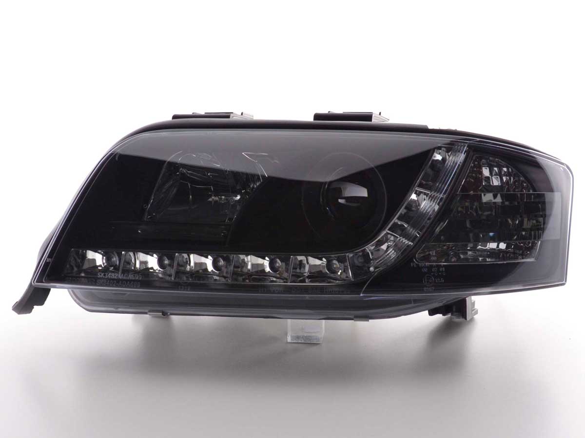 Scheinwerfer Set Daylight LED TFL-Optik Audi A6 Typ 4B Bj. 01-04 schwarz