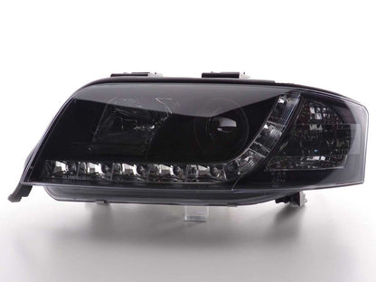 Scheinwerfer Set Daylight LED TFL-Optik Audi A6 Typ 4B Bj. 01-04 schwarz
