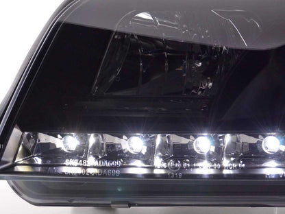 Scheinwerfer Set Daylight LED TFL-Optik Audi A6 Typ 4B Bj. 01-04 schwarz